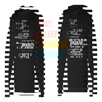 Eatleep けん玉リピート 長袖Tシャツ - Kawaiitshirt