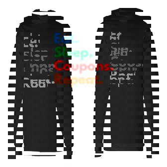 Eatleep クーポンリピート クーポンコレクター&クーポン愛好家 長袖tシャツ 長袖Tシャツ - Kawaiitshirt
