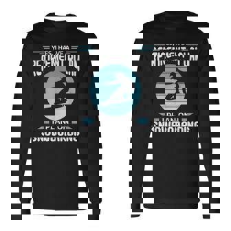 Eatleep スノーボード リピートスノーボード スノボ スノボ 長袖Tシャツ - Kawaiitshirt