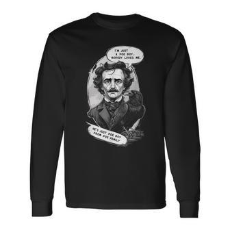 Edgar Allan Poe Fan Classic Literature Literary Figure Long Sleeve T-Shirt - Thegiftio UK