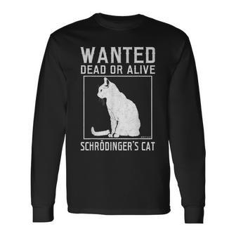 El Gato Dechrödinger Buscaba Un Gato Muertoivo Físico Camiseta de manga larga - Regaloses