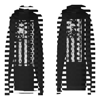 El Mejortaffy Dad De La Historia Eltaffordshire Bull Terrier Con Bandera De Ee Uu Camiseta de manga larga - Regaloses