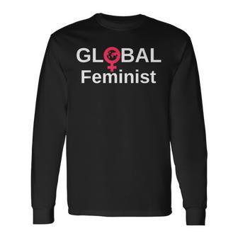 Equality Empowerment Femminista Globale Diritti Mondiali Maglietta a maniche lunghe - Novitaregali
