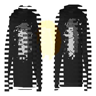 Erizo Tocando El Clarinete Camiseta de manga larga - Regaloses