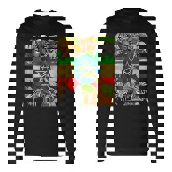 Ethiopia Flag Ethiopian Roots Ethiopian Pride Tank Top Long Sleeve T-Shirt | Mazezy