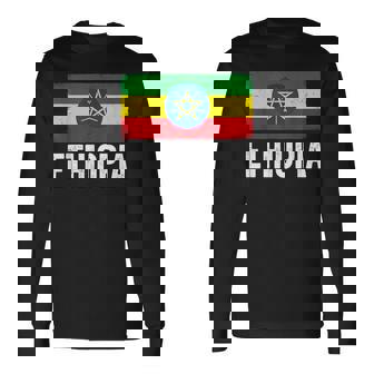 Ethiopian Flag Ethiopia Long Sleeve T-Shirt | Mazezy
