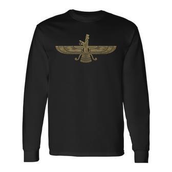 Faravaharymbol Persischeumerische Geflügelte Kugelfigur Ikone Langarmshirts - Geschenkecke