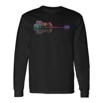 Farbigespiegelbild Gitarre Langarmshirts - Seseable