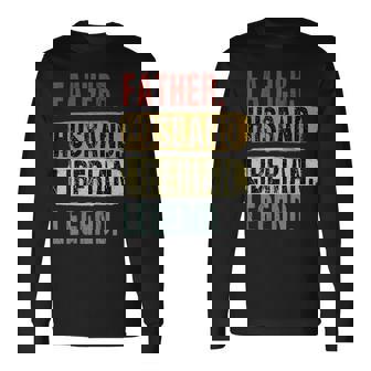 Father Husband Liberian Legend Liberia Dad Father's Day Long Sleeve T-Shirt | Mazezy