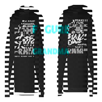 My Favorite Figure Skater Calls Me Grandma Ice Dancing Long Sleeve T-Shirt | Mazezy