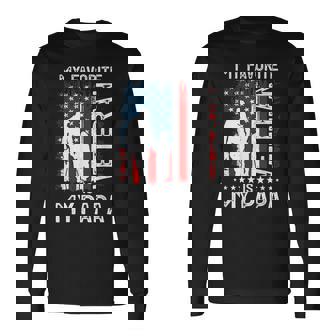 My Favorite Veteran Is My Papa Grandpa Thank You Veterans Long Sleeve T-Shirt | Mazezy