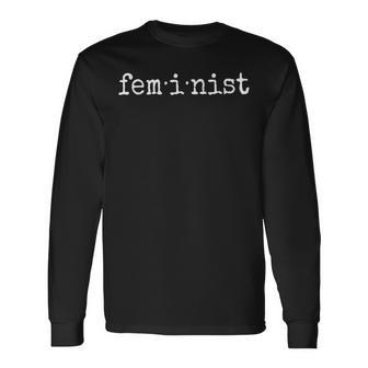 Femminista -Tile Dizionario Camicia Femminista Maglietta a maniche lunghe - Novitaregali