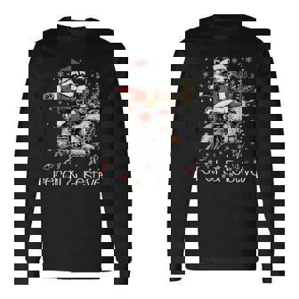 Feral And Festive Raccoon Christmas Feral Raccoon Long Sleeve T-Shirt | Mazezy