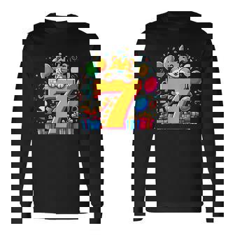 Fiesta De Cumpleaños Con Temática De Tigre Para Niñoséptimo Cumpleaños De Tigre Camiseta de manga larga - Regaloses