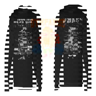 Fitness Gympanse Deadlift Workout Training Gymを行っています 長袖Tシャツ - Kawaiitshirt