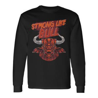 Forte Come Un Toro Powerlifting Bodybuilding Maglietta a maniche lunghe - Novitaregali
