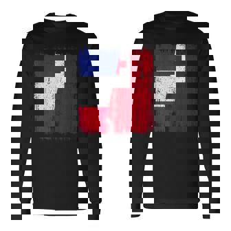 France Tonga Half Flag French Tongan Heritage Long Sleeve T-Shirt | Mazezy