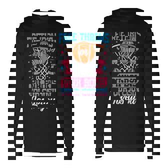 Free Throws Or Pink Bows Your Cousin Loves You Gender Reveal Long Sleeve T-Shirt - Thegiftio