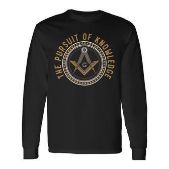Freemason Masonic Fraternal Freemasonry Square Compass Long Sleeve T-Shirt - Thegiftio UK