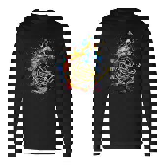 French Horn Instrument On Colorful Painted French Horn Long Sleeve T-Shirt - Thegiftio