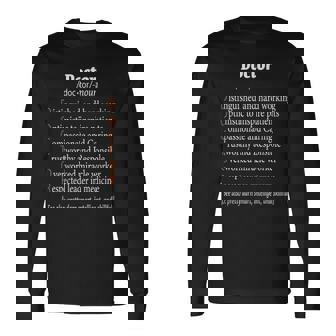 Fun Doctor Definition 医師シャツ 外科医へのギフトに 長袖Tシャツ - Kawaiitshirt