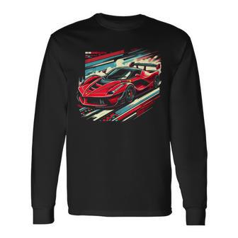 Fun Racing Laferrari F70 Italian Hypercar Supercar Long Sleeve T-Shirt | Mazezy