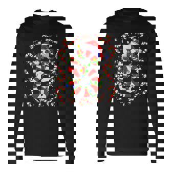 Fun Six Seven 6 7 Meme Couples Christmas Candy Cane Long Sleeve T-Shirt - Thegiftio