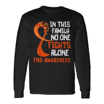Functional Neurological Disorder Awareness Fnd Ribbon Family Long Sleeve T-Shirt - Thegiftio