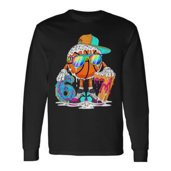 67 Basketball Ice Cream Drip Six Seven Meme Long Sleeve T-Shirt - Thegiftio UK