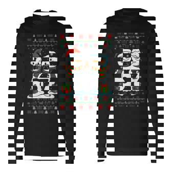 67 Snowman Ugly Christmas Sweater Six Seven Meme Xmas Long Sleeve T-Shirt | Seseable FR
