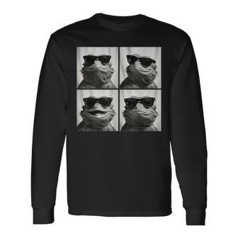 Bearded Dragon Lover Cute Beardie Lizard Photo Booth Long Sleeve T-Shirt - Thegiftio