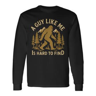 Bigfoot Graphic Sasquatch Nature Outdoor Hiking Long Sleeve T-Shirt | Seseable CA