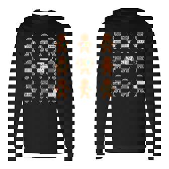 Cookies Gingerbread Slp Squad Christmas Speech Therapy Long Sleeve T-Shirt | Mazezy