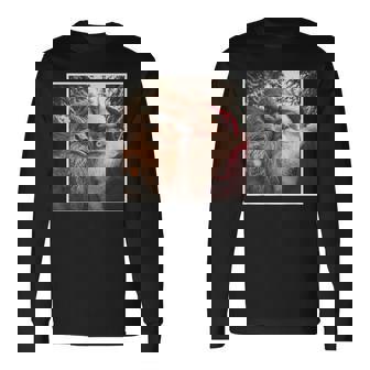 Cute Bigfoot Santa Claus Selfie Christmas Pajama Long Sleeve T-Shirt | Seseable UK