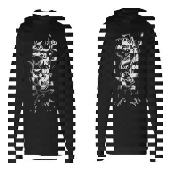 Dinosaur Rock Music T-Rex Tyrannosaurus Rex Children Long Sleeve T-Shirt | Seseable UK