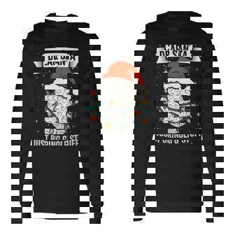 Golf Player Christmas Hat Lights On A Ball Long Sleeve T-Shirt | Mazezy