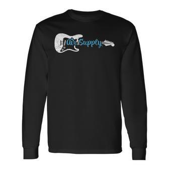 Guitar Air Supply Graphics Musical Instrument Lover Long Sleeve T-Shirt - Thegiftio UK