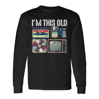 I’M This Old Retro Cassette Tape 80S 70S Birthday Men Long Sleeve T-Shirt - Thegiftio UK