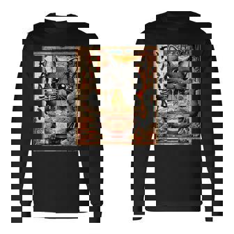 Ramen Cat Noodle Lovers Anime Otaku Long Sleeve T-Shirt - Thegiftio