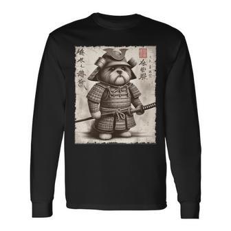 Shih Tzu Dog Samurai Long Sleeve T-Shirt - Thegiftio UK