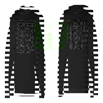 Six Seven 6 7 Meme Gen Alpha Slang Binary Code Long Sleeve T-Shirt | Mazezy