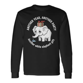 White Elephant Party Christmas Office Humor Long Sleeve T-Shirt - Thegiftio UK