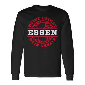 Fussball Kickenerein Essen Fan Heimat Ruhrpott Rot Weiss Langarmshirts - Geschenkecke