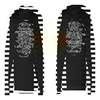 Geometric Infinity Sun Sacred Geometry Yoga Zen Long Sleeve T-Shirt | Mazezy