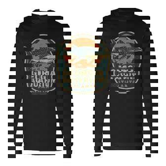 Georgia Aquarium Whale Shark Retro Ocean Atlanta Tour Long Sleeve T-Shirt | Seseable FR