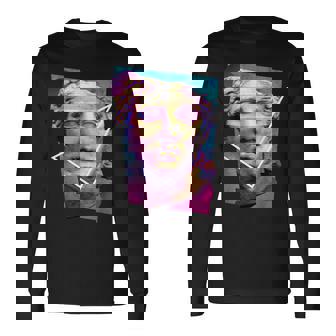 Glitchedenustatueaporwave 長袖Tシャツ - Kawaiitshirt
