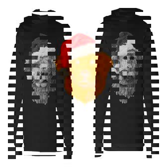 Golden Retriever Christmas Crochet Long Sleeve T-Shirt - Monsterry