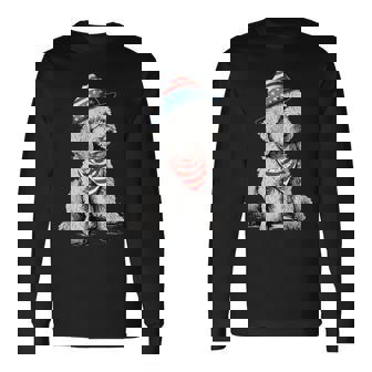 Goldendoodle 7月4日 愛国的 ゴールデンドゥードル 犬 長袖Tシャツ - Kawaiitshirt