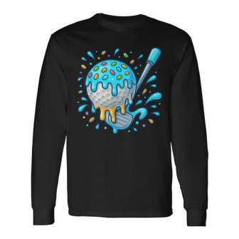 Golf Drip Team For Boys Ice Cream Cool Long Sleeve T-Shirt | Mazezy