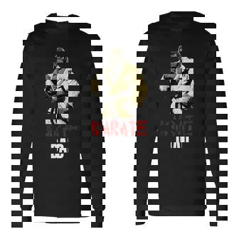 Gorila Karate Papá Lindouper Papá De Artes Marciales Camiseta de manga larga - Regaloses